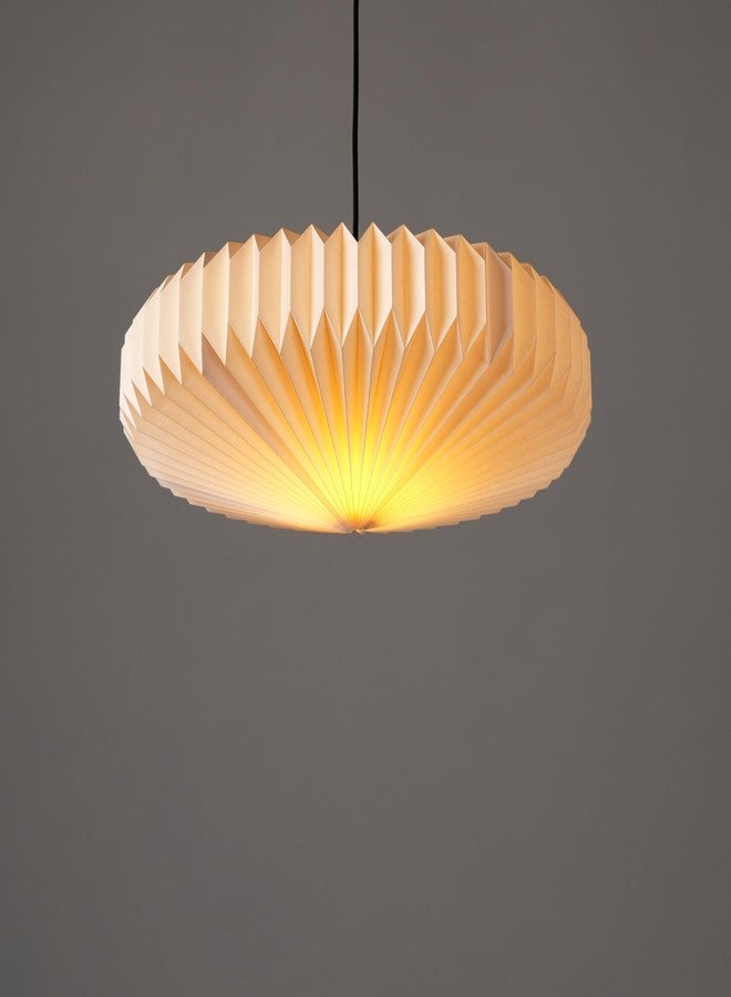FIG Living Oblong 2 Paper Pendant Lamp (Off-White) | 54x54x21 cm | Luxury & Durable Handmade Origami Design Ceiling Lamp & Chandelier | Ideal for Dining Room, Living Room & Cafe (Bulb Not Included) - Image 3